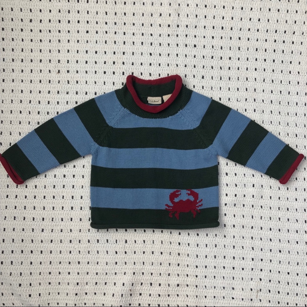 L.L. Bean crab sweater 12-18 months